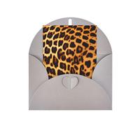 Biglietto di auguri a righe su leopardi, 10,2 x 15,2 cm, busta a forma di cuore, adatto per tutte le occasioni.