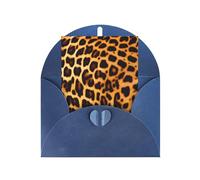 Biglietto di auguri a righe su leopardi, 10,2 x 15,2 cm, busta a forma di cuore, adatto per tutte le occasioni.