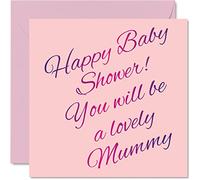 Biglietto di auguri bambini con scritta in inglese You will be a lovely mummy for baby shower Well Done Congratulations New Baby Cards Welcome to the World Home Gifts 145mm