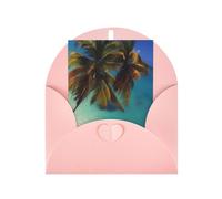 Biglietto di auguri Beach Coconut Sunshine, 10,2 x 15,2 cm, busta a forma di cuore, #Adatto per tutte le occasioni.