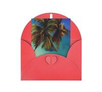 Biglietto di auguri Beach Coconut Sunshine, 10,2 x 15,2 cm, busta a forma di cuore, #Adatto per tutte le occasioni.