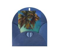 Biglietto di auguri Beach Coconut Sunshine, 10,2 x 15,2 cm, busta a forma di cuore, adatto per tutte le occasioni.