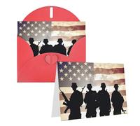 Biglietto di auguri bianco 10,2 x 15,2 cm, con buste, per la festa delle forze armate, biglietti di ringraziamento americani, biglietti rossi per tutte le occasioni, per Natale, vacanze, compleanno