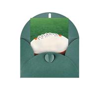 Biglietto di auguri bianco con palla da rugby, 10,2 x 15,2 cm, adatto per tutte le occasioni.