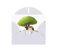 Biglietto di auguri bianco DLXW Little hedgehog under the flower tree pattern per Natale, compleanno dei bambini, San Valentino, anniversario di matrimonio e invito per feste