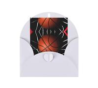 Biglietto di auguri bianco - Stampa basket bianco biglietto benedetto per compleanno, matrimonio, San Valentino e invito a una festa