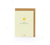 Biglietto di auguri "Ciao sole" - Cartolina di auguri in crescita con semi di fiori selvatici | Biglietto allegro per persone care, amiche o persone care | Piccolo pensierino per buon umore