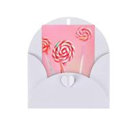 Biglietto di auguri colorato lecca-lecca, bianco, 10,2 x 15,2 cm, biglietto di auguri #Holiday, adatto per tutte le occasioni.
