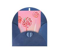 Biglietto di auguri colorato lecca-lecca, bianco, 10,2 x 15,2 cm, biglietto di auguri #Holiday, adatto per tutte le occasioni.