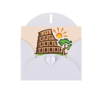 Biglietto di auguri con busta, motivo albero del Colosseo Roma, con busta, biglietto di Natale, biglietto d'invito, 3 colori