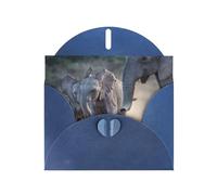 Biglietto di auguri con due elefanti che giocano a perla, con buste, matrimoni, feste, compleanni, inviti e auguri