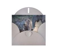 Biglietto di auguri con due elefanti che giocano a perla, con buste, matrimoni, feste, compleanni, inviti e auguri