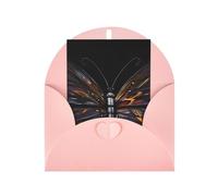 Biglietto di auguri con farfalla misteriosa, 10,2 x 15,2 cm, busta a forma di cuore, adatto per tutte le occasioni.