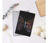 Biglietto di auguri con farfalla misteriosa, 10,2 x 15,2 cm, busta a forma di cuore, adatto per tutte le occasioni.