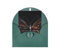 Biglietto di auguri con farfalla misteriosa, 10 x 15 cm, busta a forma di cuore, adatto per tutte le occasioni.