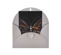 Biglietto di auguri con farfalla misteriosa, 10 x 15 cm, busta a forma di cuore, adatto per tutte le occasioni.