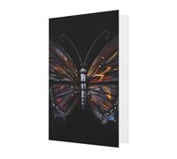 Biglietto di auguri con farfalla misteriosa, 10 x 15 cm, busta a forma di cuore, adatto per tutte le occasioni.