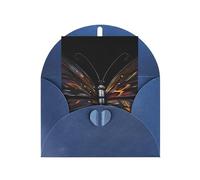 Biglietto di auguri con farfalla misteriosa, 10 x 15 cm, busta a forma di cuore, adatto per tutte le occasioni.