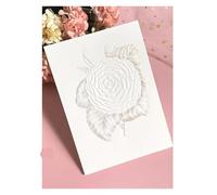 Biglietto di auguri con fiori bianchi busta, biglietto ringraziamento vuoto benedizione pop-up, invito, in rilievo(1PC)