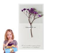 Biglietto di auguri con fiori secchi, biglietti di auguri per la festa 'insegnante, biglietto d'invito fatto a mano, unico biglietto a per la festa della mamma per mogli, mariti