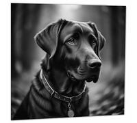 Biglietto di auguri con labrador nero, 145 x 145 mm