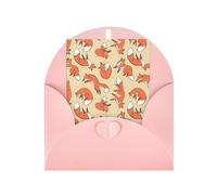 Biglietto di auguri con molte volpi che stampano verticalmente con fibbia d'amore e buste per amici e familiari