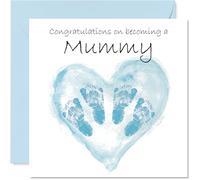 Biglietto di auguri con scritta in inglese "Twins Congrats Becoming" (lingua italiana non garantita) per la nuova mamma, biglietto di auguri con scritta "Welcome To The World" (lingua italiana non