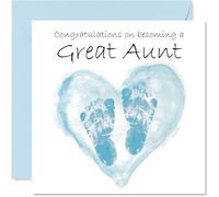 Biglietto di auguri con scritta in lingua inglese "Congrats Becoming" (lingua italiana non garantita) per la nuova zia con scritta "Welcome to the world" (lingua italiana non garantita)