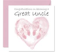 Biglietto di auguri con scritta in lingua inglese "Twins Congrats Becoming" (lingua italiana non garantita) per il nuovo zio con scritta "Welcome to the world" (lingua italiana non garantita)