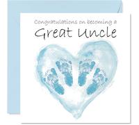 Biglietto di auguri con scritta in lingua inglese "Twins Congrats Becoming" (lingua italiana non garantita) per il nuovo zio con scritta in lingua inglese "Welcome to the World" (lingua italiana non
