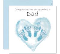 Biglietto di auguri con scritta in lingua inglese "Twins Congrats Becoming" (lingua italiana non garantita) per il nuovo papà, 145 mm, con scritta "Welcome to the world" (lingua italiana non garantita
