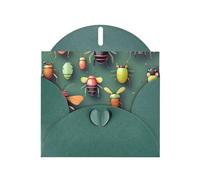 Biglietto di auguri con scritta "Insect Atlas", con busta, circa 10 x 15 cm, per eventi, matrimoni e compleanni.