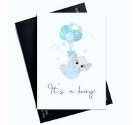 Biglietto di auguri con scritta "It's a Boy", adorabile biglietto di auguri per baby shower, design carino per celebrare l'arrivo di un piccolo fascio di gioia, biglietto di congratulazioni perfetto