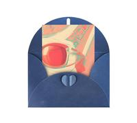 Biglietto di auguri con sfumature astratte retrò, 10,2 x 15,2 cm, adatto per tutte le occasioni.
