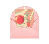 Biglietto di auguri con sfumature astratte retrò, 10,2 x 15,2 cm, busta a forma di cuore, adatto per tutte le occasioni.