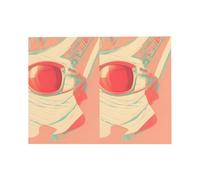 Biglietto di auguri con sfumature astratte retrò, 10,2 x 15,2 cm, busta a forma di cuore, adatto per tutte le occasioni.