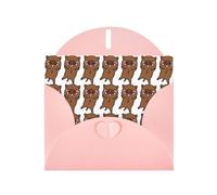 Biglietto di auguri con stampa animata di cinghiale che salta con busta, interno bianco per compleanno, Natale, tutte le occasioni, 15,2 x 10,2 cm