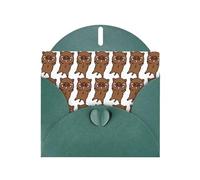 Biglietto di auguri con stampa animata di cinghiale che salta con busta, interno bianco per compleanno, Natale, tutte le occasioni, 15,2 x 10,2 cm