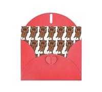 Biglietto di auguri con stampa animata di cinghiale che salta con busta, interno bianco per compleanno, Natale, tutte le occasioni, 15,2 x 10,2 cm