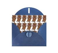 Biglietto di auguri con stampa animata di cinghiale che salta con busta, interno bianco per compleanno, Natale, tutte le occasioni, 15,2 x 10,2 cm