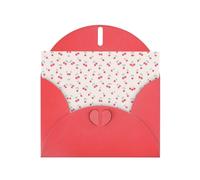Biglietto di auguri con stampa di ciliegie rosse, biglietto di auguri con buste piegate, per tutte le occasioni