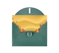 Biglietto di auguri con stampa di conchiglie sulla spiaggia con busta, interno bianco per compleanno, Natale, tutte le occasioni, 15,2 x 10,2 cm