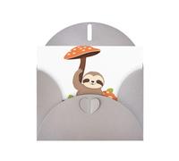 Biglietto di auguri con stampa di funghi BROLEO grigi sotto l'albero dei funghi per Natale, compleanno, San Valentino, anniversario di matrimonio e inviti per feste