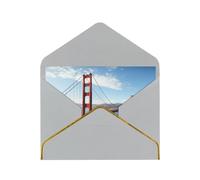 Biglietto di auguri con stampa di San Francisco Golden Gate Bridge, biglietto di ringraziamento, biglietti con buste, da utilizzare per Natale, compleanno, San Valentino, feste, inviti per tutte le