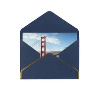 Biglietto di auguri con stampa di San Francisco Golden Gate Bridge, biglietto di ringraziamento, biglietti con buste, da utilizzare per Natale, compleanno, San Valentino, feste, inviti per tutte le
