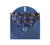 Biglietto di auguri con stampa fluorescente al buio, con fibbia d'amore orizzontale, carta perlata, con buste, per amici e familiari