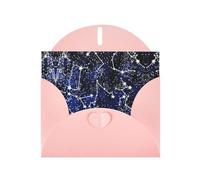 Biglietto di auguri con stampa fluorescente al buio, con fibbia d'amore orizzontale, carta perlata, con buste, per amici e familiari