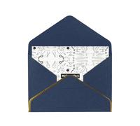 Biglietto di auguri con stampa matematica in carta perlata con busta oro rifinito per festa di nozze invito di Natale