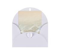 Biglietto di auguri con stella marina sulla spiaggia, 10 x 15 cm, busta a forma di cuore, adatto per tutte le occasioni.