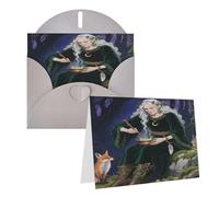Biglietto di auguri con strega della foresta con buste, biglietti di ringraziamento, biglietti per tutte le occasioni, per Natale, vacanze, compleanno, laurea, anniversari, 10,2 x 15,2 cm
